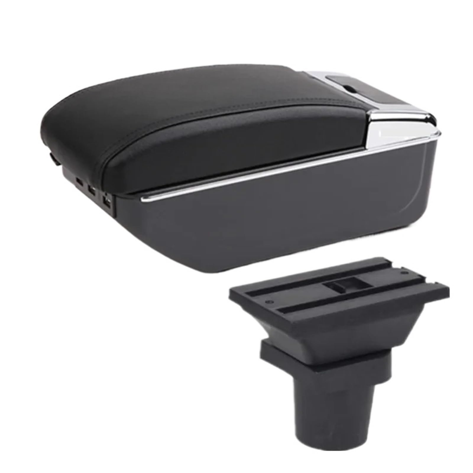 UMDJJU For Focus Mk1 Armrest Box Car Center Storage Interior Retrofit Accessories Car Centre Console Armrest Box(D2 black line 7USB)
