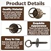 80pcs Metal Brad Fasteners with Pull Rings, Ymapinc Mini Decorative Fasteners for Crafts, Antique Bronze Ring Fastener, Junk Journal Supplies Embellishments for Scrapbooks Albums #2