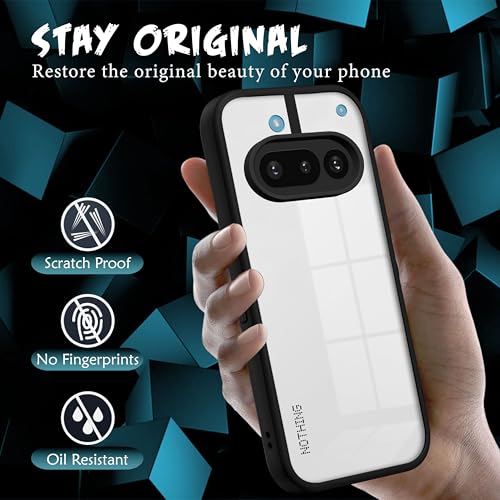 Image of V-TAN Back Cover for Nothing Phone 3A 5G Compatible Case, Transparent Clear, TPU, Camera Protective Shockproof Cover, Black