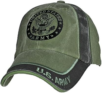 EAGLE CREST U.S. Army Insignia OD Green Baseball Cap