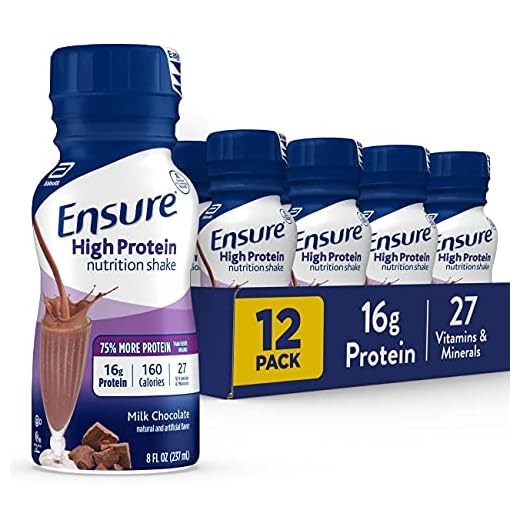 Ensure High Protein Nutritional Shake with 16g of High-Quality Protein, Ready-to-Drink Meal Replacement Shakes, Low Fat, Milk Chocolate, 8 fl oz, 12 Count