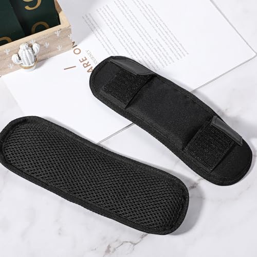 2 Pieces Shoulder Strap Pad, Black Shoulder Pad for Bag Strap Removable Backpack Strap Pads Padded Shoulder Strap Pads Fastener Cushions Thick Strap Pad for Guitar Duffle Bag Strap Replacement2