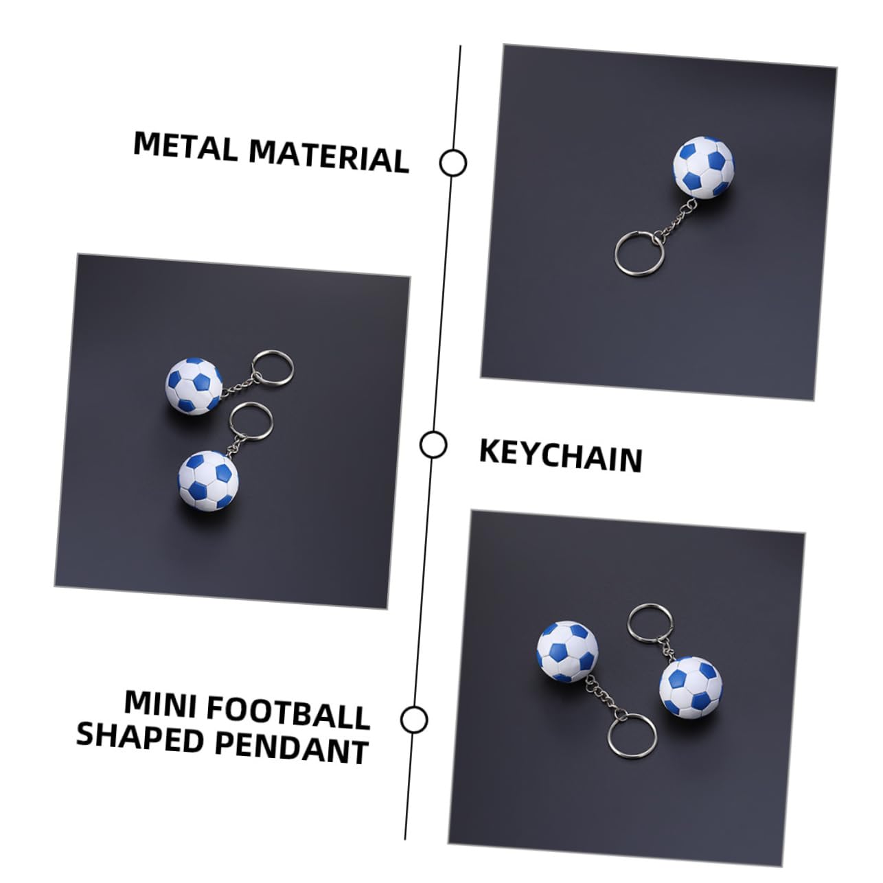 TOYANDONA Llaveros De Fútbol Compactos De Colgante Decorativo Bolsas Del Deporte