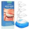 ACWOO Mundschutz zum Zähneknirschen, 4 Stück Aufbissschiene gegen Zähneknirschen, Zahnschiene Knirschen, Knirscherschiene für Nacht, Beissschiene für Mouth Guard, Schnarchschiene, 2 Größen (B)