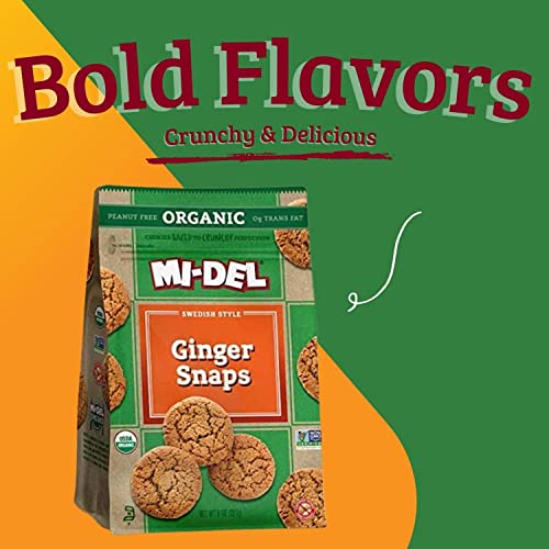 Ka-Me Mi-Del Organic Ginger Snaps Cookies - Authentic Ginger Flavor - Crunchy Ginger Cookies - Non-Gmo Certified, 0G Trans Fat - Healthy Cookie Snack thumb #3