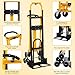 Heavy Duty 3-in-1 Aluminum Convertible Hand Truck Dolly Cart, 800 lbs Capacity, Folding & Adjustable Frame with Rubber Wheels, Ergonomic Handle - for Warehouse, Supermarket, Garden (Industrial Use)