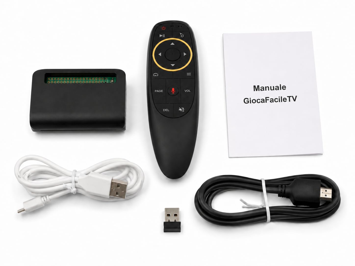 GiocaFacileTV - Console di Giochi per TV - Idea Regalo per Nonni e Genitori - Carte, Quiz, Cruciverba, Memoria - Pensata per Anziani, Telecomando Semplice e Caratteri Grandi - by Semplay