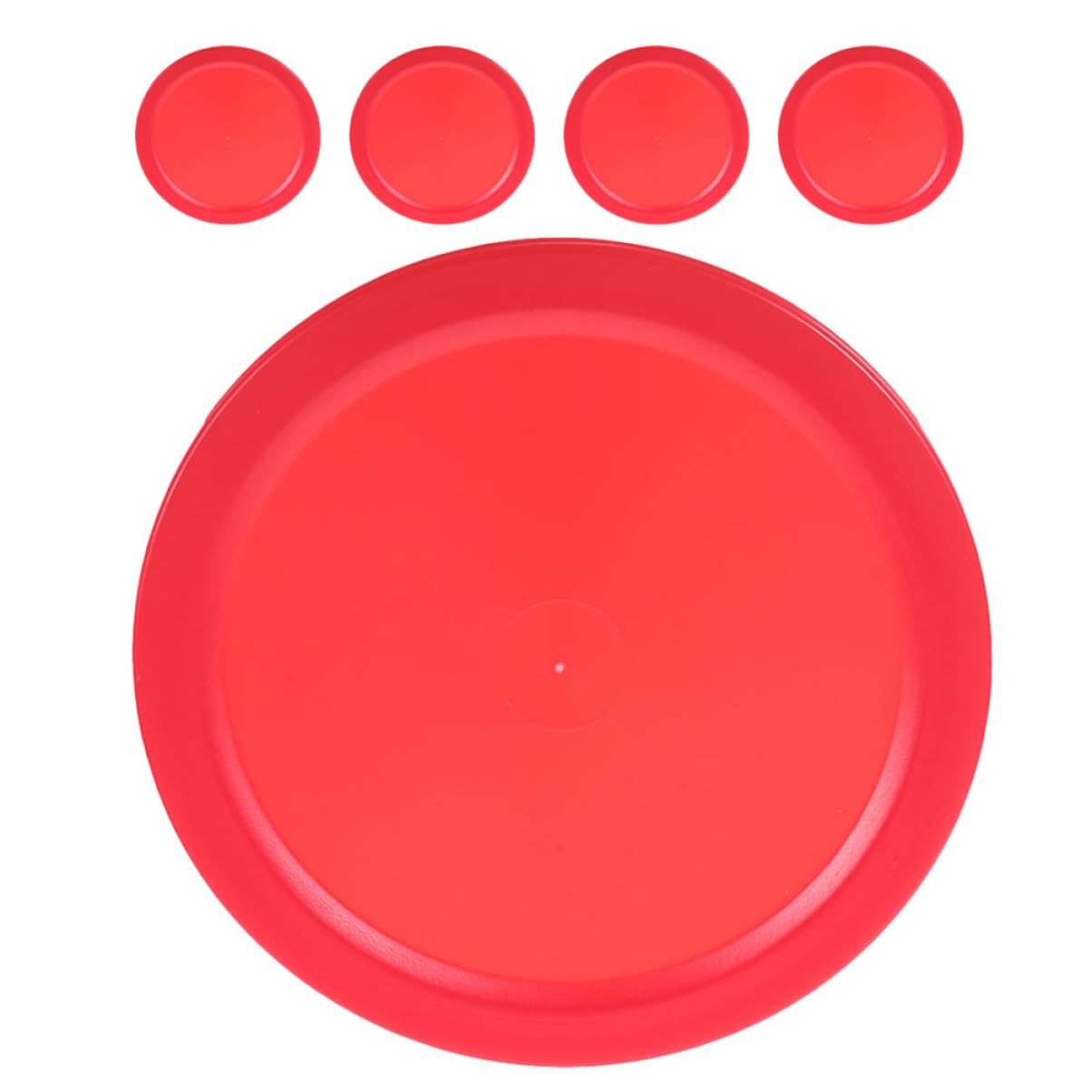 Sosoport 5Pcs Air Hockey Red Replacement for Table Hockey Games Design Easy to Spot for Family Entertainment and Game Tables