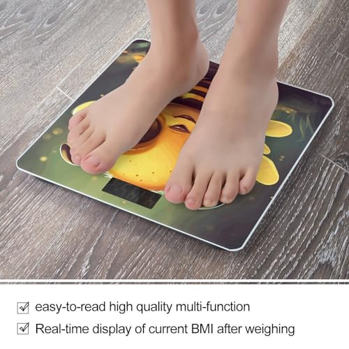 Báscula digital Cute Bee para peso corporal de vidrio templado miniatura 5
