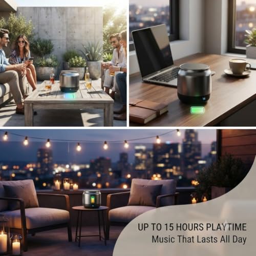 Image of Drumston (15 Years Assured Warranty) Wireless Bluetooth Speaker with 15 Hours Playtime, 52mm Driver, TWS Pairing, 6W Output Portable Speaker for Home, Travel, Outdoor, Party & Office Use (Grey)
