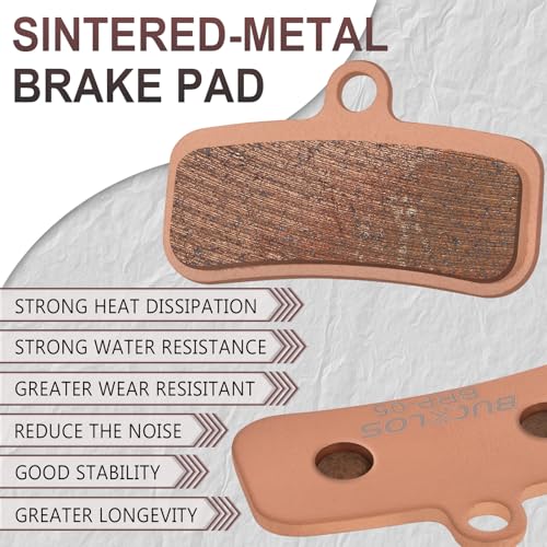 image for BUCKLOS Bike Disc Brake Pads - Bicycle Disk 4 Piston Pads for Shimano 