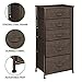 mDesign Storage Dresser Furniture Unit - Tall Standing Organizer Tower for Bedroom, Office, Living Room, and Closet - 5 Drawer Removable Fabric Bins - Espresso Brown