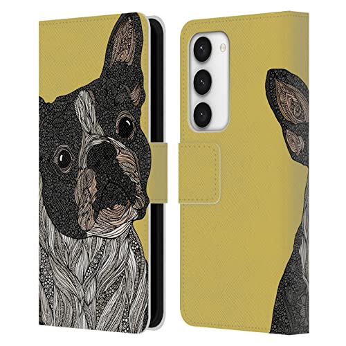 Funda de cuero Valentina French Bulldog compatible con Samsung Galaxy S23 5G libro