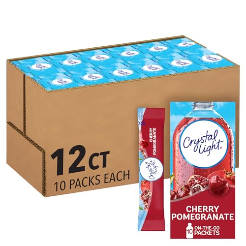 Crystal Light On the Go, Immunity Pomegranate Cherry, 0.11-Ounce Packets, 10 Count Box (Pack of 12)