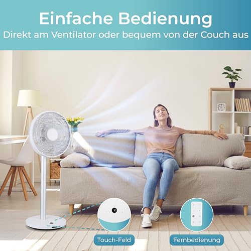 Standventilator mit Fernbedienung Klamer Silent Ventilator