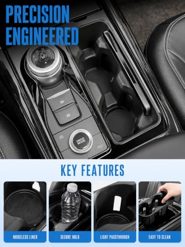 Inserciones portavasos para Ford Explorer 2020-2024 de silicona miniatura 3