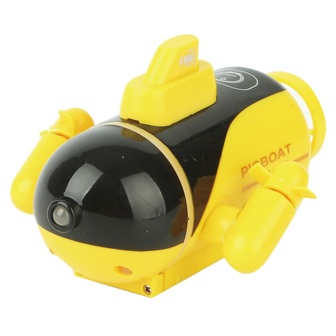 MECHIX 4CH Mini RC Diving Submarine with Dual Propellers, Forward Reverse Dive Surface Steering, Remote Control Underwater Boat for Pool & Lake, Yellow
