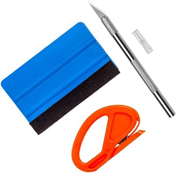 Vinyl Wrap Install Tool Window Film Tint Application Kit Craft Tool Wallpaper Tool with Vinyl Squeegee, Trimming Tool for Film Wrapping, Craft Works, Window Tinting