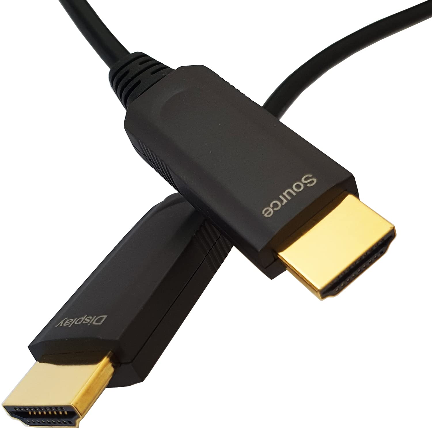 Aktywny optyczny kabel HDMI 15 m - 8K przy 60 Hz | 4K przy 120 Hz 48 Gb/s - kompatybilny z PS5 Xbox Series X - Premium męski na męski złoty długi przewód HDMI AOC