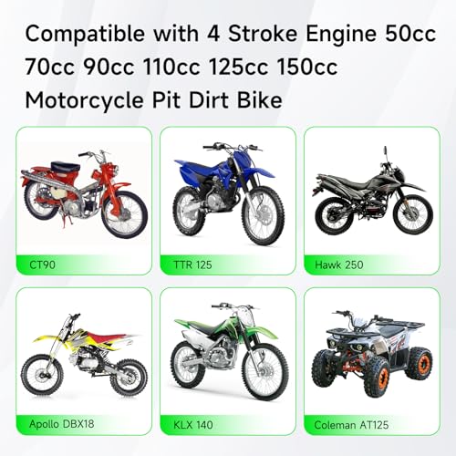 Image of 428 Chain 132 Link Compatible with 110cc 125cc 150cc Tao tao Rhino 250 Hawk 250 KLX140 TTR125 Pit Dirt Bike, 428 Motorcycle Chain for Apollo Boom Vader Chinese ATV Quad 4 Wheeler Go Kart Parts
