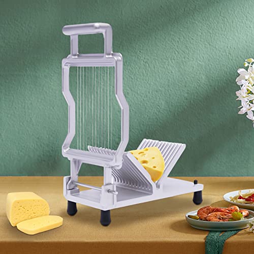 Commercial Cheese Slicere Cheese Cutter Butter Cutting Board Machine Replaceable Kitchen Cooking Cutter Tools w/1cm & 2cm Stainless Steel Wire