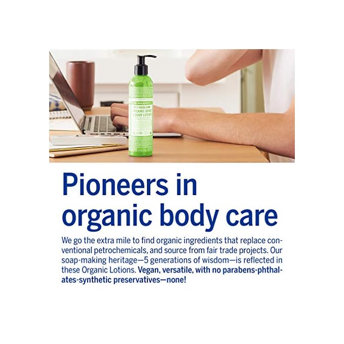 Dr. Bronner's Organic Lotion (Patchouli Lime, 8 Ounce) Body Lotion