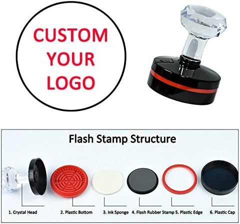 Miniatura 3 de Sellos de boda personalizados con diseño de gato y mariposa hechos a mano con amor por Stamp personalizable con autotinta, diámetro redondo de