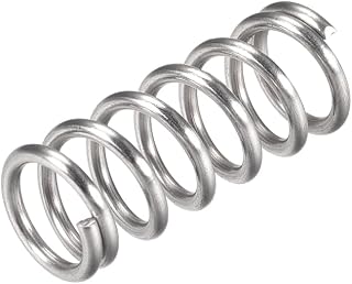 uxcell 10-Pack 304 Stainless Steel Compression Springs, 12mm OD, 1.6mm Wire, 30mm Free Length, 63.2N Load for Appliances & Motors
