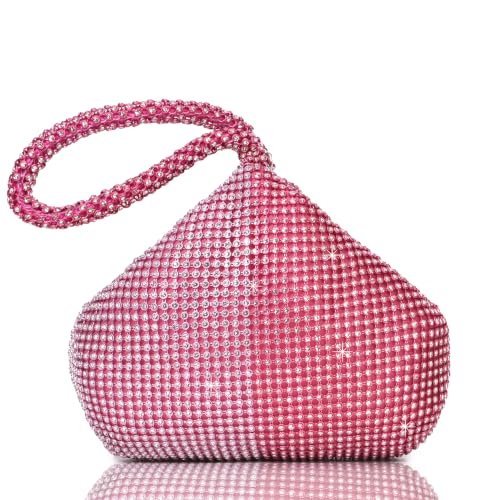 Image of BABEYOND Women's Rhinestone Clutch Evening Bags Sparkly Glitter Triangle Purse for 1920s Party Prom Wedding