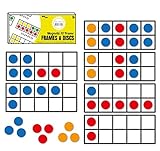 The Best Life Magnetic 10 Frame Set Math Manipulatives Magnetic Math Frames, 6 Frames and 66 Colorful Disc Counters (Upgraded Version)