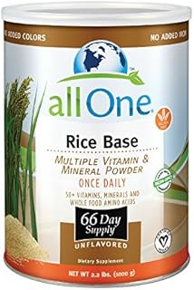 allOne Rice Base Multiple Vitamin & Mineral Powder | Once Daily Multivitamin, Mineral & Whole Food Amino Acid Supplement w/6g Protein (66 Servings)