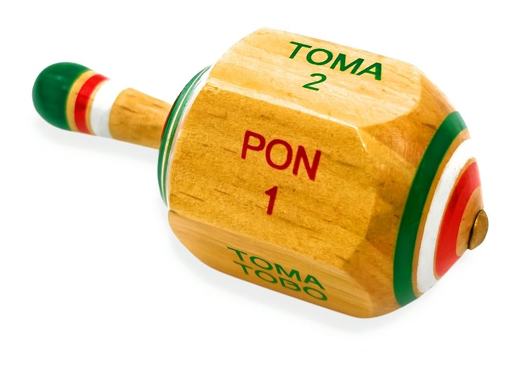 Toma Todo Gioco messicano 3 pollici (confezione da 2) - Pirinola Mexicana Spinning Top Game