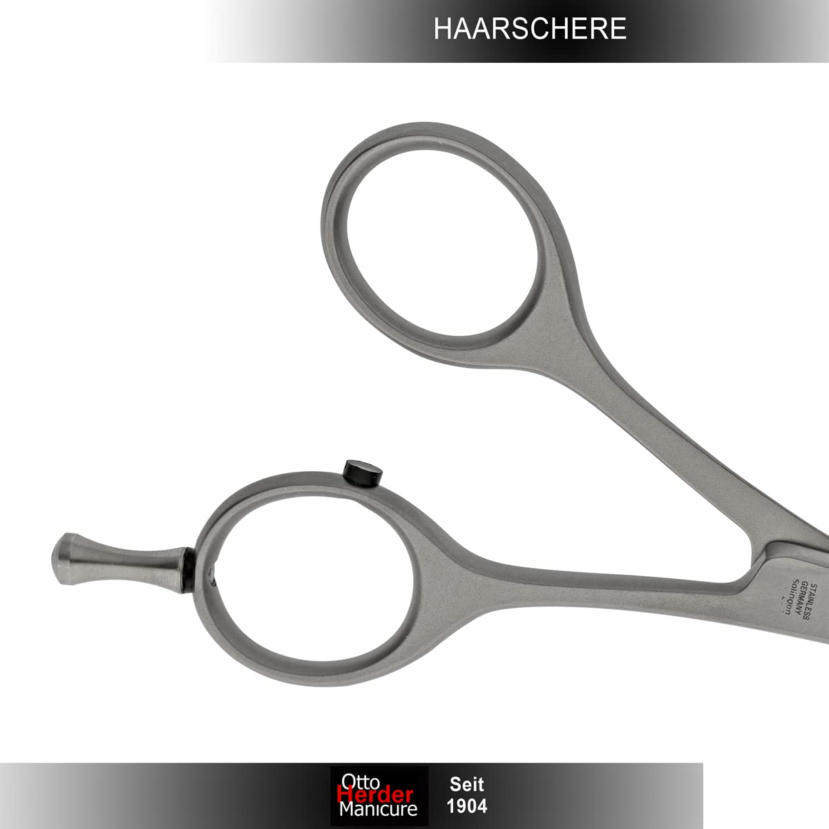 Otto Herder manicure Tijeras de peluquería de 12,8 cm, inoxidables, con microdentado unilateral, tijeras extra afiladas para peinar de Solingen