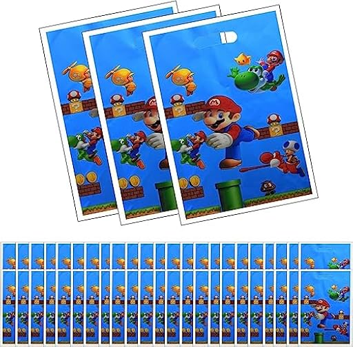 50 Piezas Bolsas para Fiestas de Cumpleaños Infantiles, Bolsas Regalo, Bolsas Chuches Cumpleaños Infantil, Bolsas de Galletas para Fiestas para Decoración de Fiestas de Cumpleaños Infantiles (c) | Ya disponible en tu tienda friki favorita! En mundofriki.es!