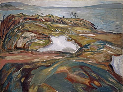 Toile Paysage Côtier Munch 60x90cm pour une Ambiance Nordique Reposante