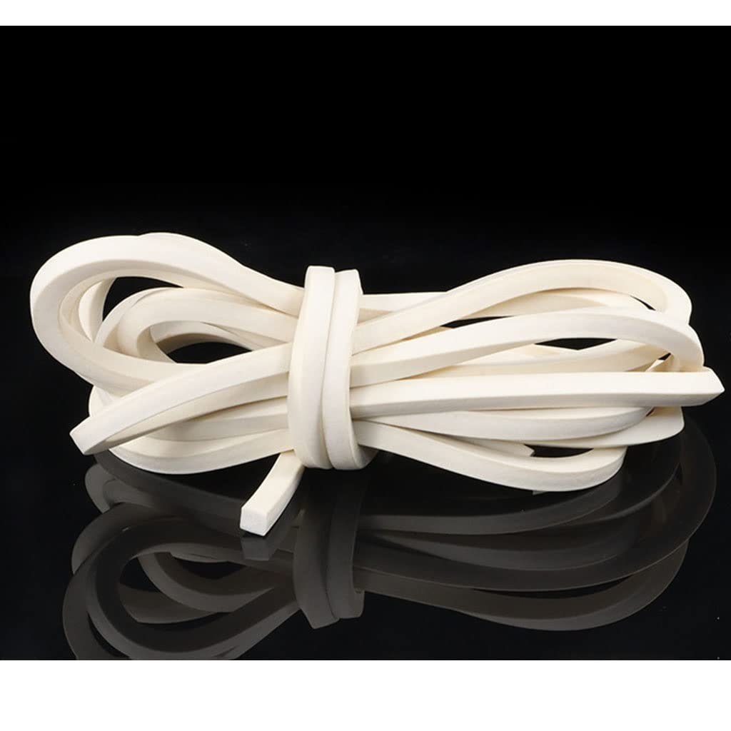 1PCS 5Meter Square Sponge Strip, 5x5mm-20x30mm White Silicone Foamed Rubber Doors Windows Gasket Trim Seal(25 x 25mm)