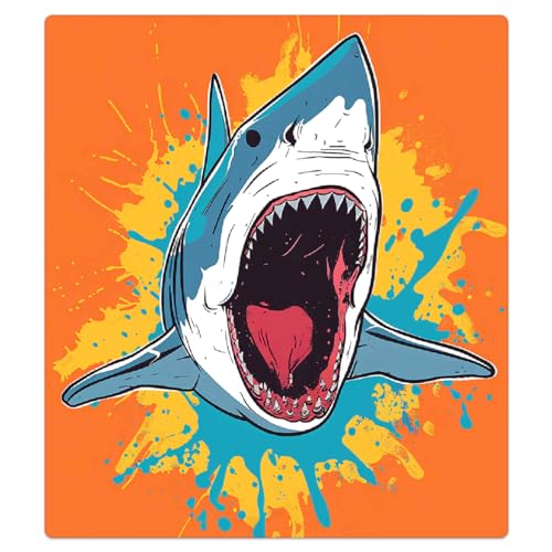 Panel frontal magnético Mexpekil de lavavajillas reutilizable funda Shark Mouth decorativa de cocina 6