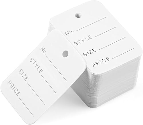 Miniatura 5 de Nicunom 2000 etiquetas de precio, etiqueta de ropa de 1.94 x 1.38 pulgadas, etiquetas de precios blancas, etiqueta de tamaño de ropa, etiqueta de