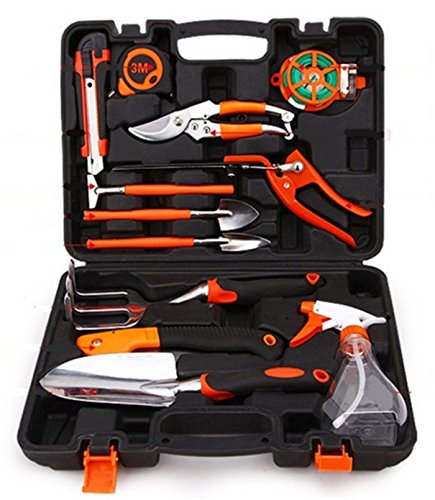 12 pièces Combinaison outils de jardin de ruban en acier couteau utilitaire Pelle Vaporisateur jardinage Cisailles à haute qualité de Zt019