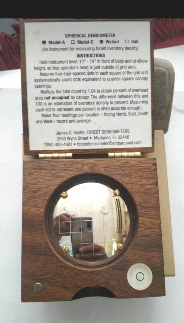 Spherical Densiometer, forestry densiometer, canopy measurement tool, Forestry Suppliers, Model-A convex, forest ecology, canopy closure.-picture-26