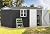 DWVO 12x8ft Large Tool Storage Shed with Window, Lockable Doors, and Sloped Roof, Oversized Steel Outdoor Storage Shed for Garden, Patio, Garage, Backyard, Lawn(Gray + White)
