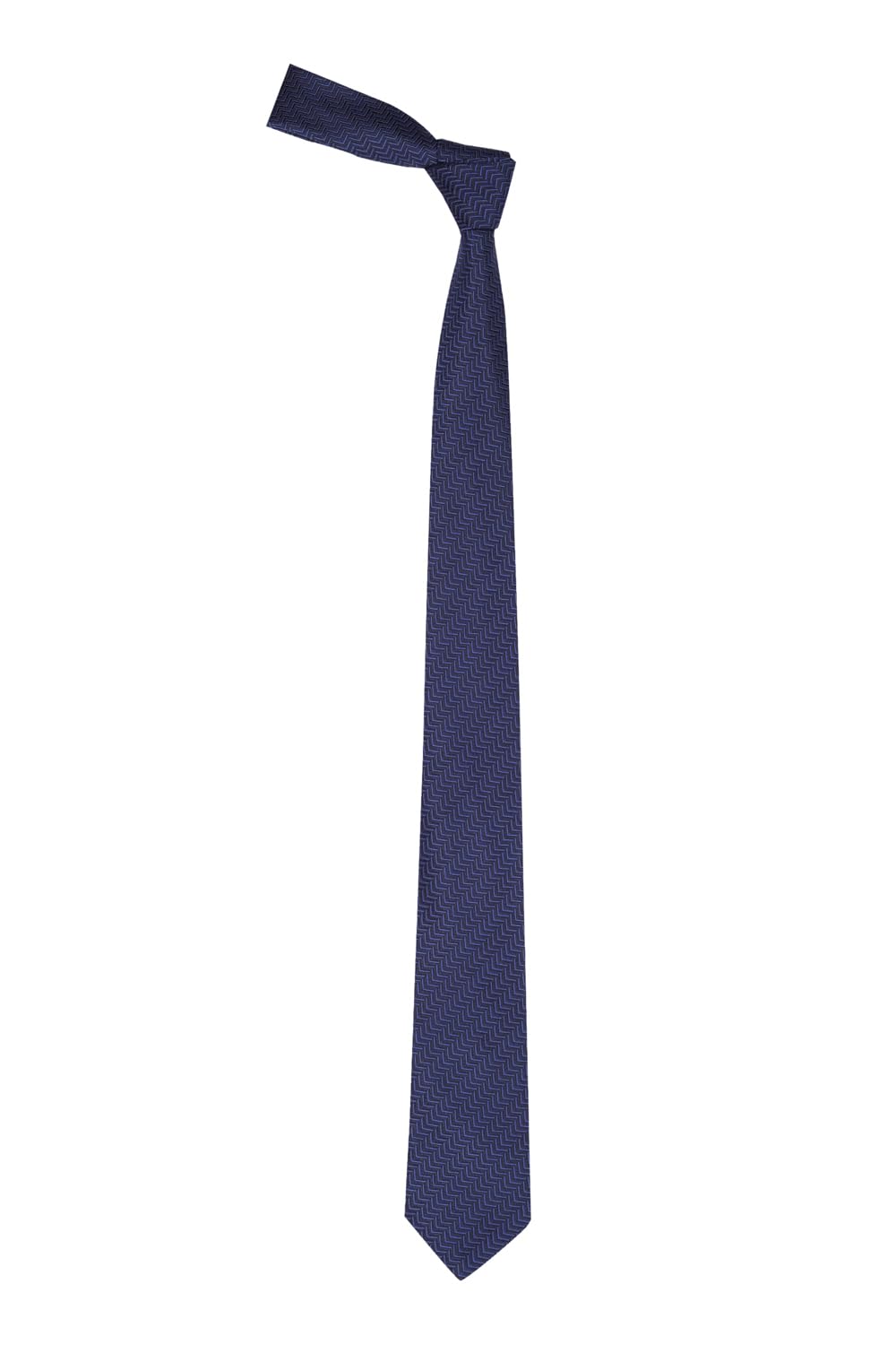 allen solly Men Navy Embroidered Formal Tie-picture-26