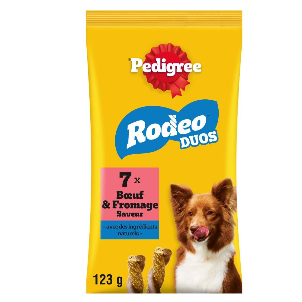 Pedigree Rodeo Duos 7 Torsades au Bœuf et au Fromage friandises pour Chien (Pack de 10)