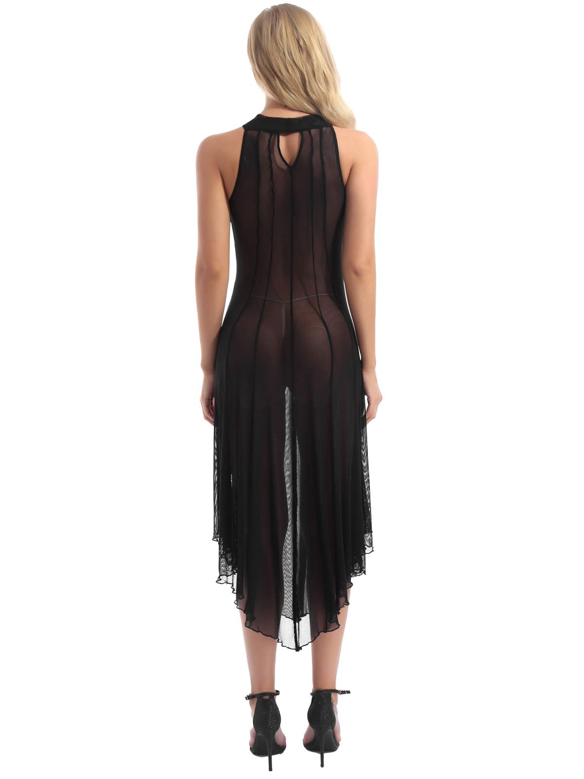 black transparent dress SEE THROUGH ME MAXI DRESS – AKIRA main image 1