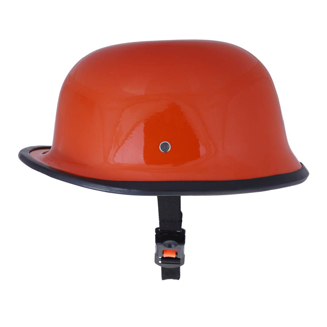 Sage Square German Retro Style World War Inspire Half Helmet (Orange Glossy) (Extra Large) (Non-Motorized)-image-28