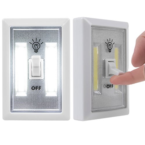 COB 2 Pack LED Wall Lighted Switch Wireless Closet Night Light Multi-Use Self-Stick For Kids Room Adults