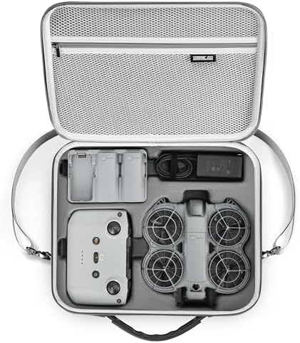 STARTRC Carrying Case for DJI Neo 2 Accessories, Portable PU Protective Shoulder Bag for DJI Neo 2 Fly More Combo, Compatible with RC-N3/RC-N Remote Controller