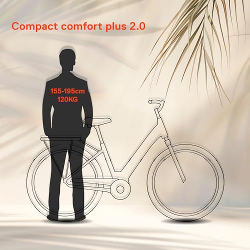 SAXONETTE E Bike Klapprad 20 Zoll mit Rücktrittbremse und nabenschaltung, E Fahrrad Herren mit 36V 11.4Ah 410Wh Akku, 80KM Lange Range, Elektrofahrrad Pedelec 25 km/h für Herren Damen – Bild 6