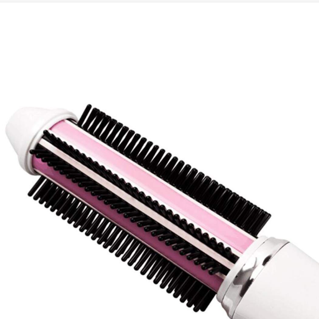 Mini cepillo de hierro para rizar viajes USB recargable Cepillos alisadores portátiles Cuidado del cabello de iones negativos Cepillo rizador de cerámica para el pelo corto y largo