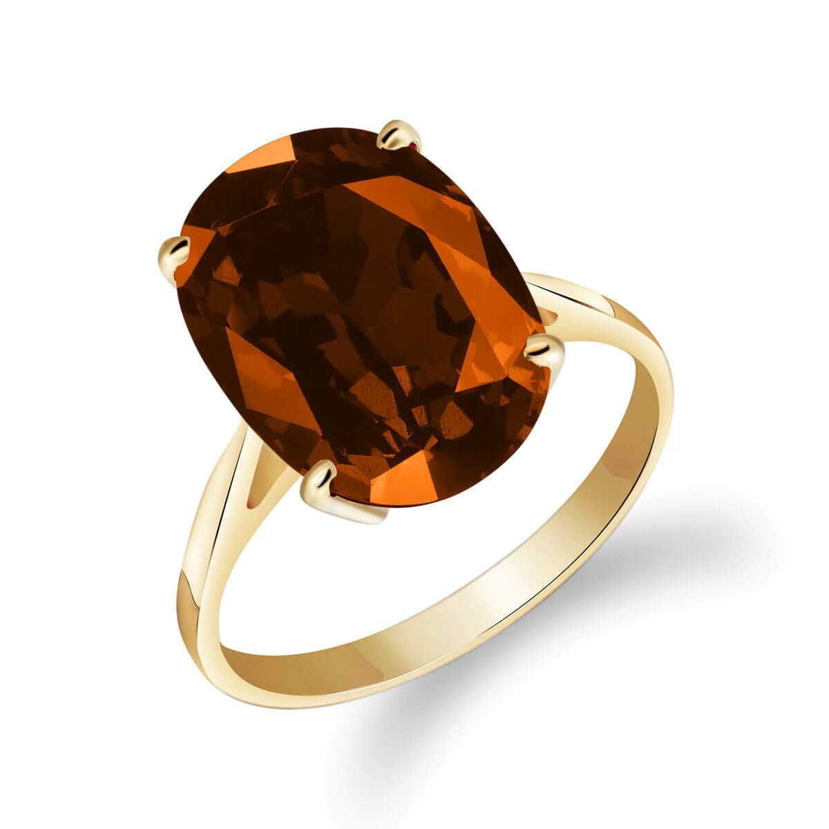 Galaxy Gold GG 14k Yellow Gold Natural Garnet Solitaire Ring - Size 6.5